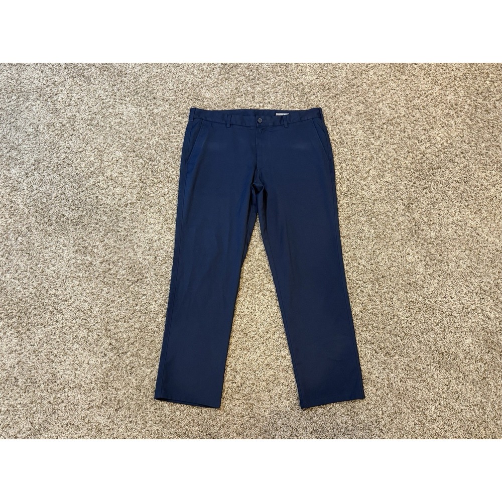 Mizzen+Main Baron Chino Trim Flat Front Pants Navy Blue Men's Size 36x30